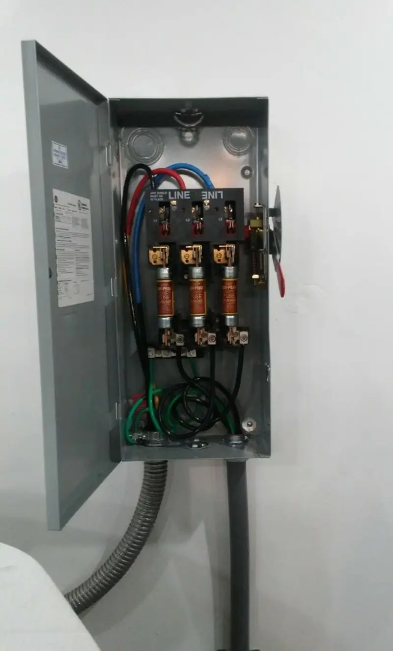 Three-phase disconnect switch installed for Electrical Wiring & Rewiring in Lenox